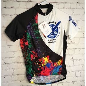 NWT‎ Primal Men's cycling Jersey Shirt Size XS Minnesota Sport Quater Zip Raglan